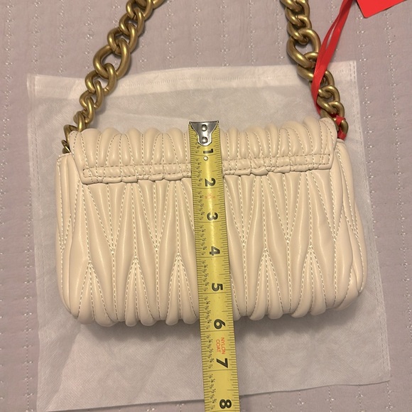 Quilted Top Handle Purse with Gold Chain - Picture 6 of 7